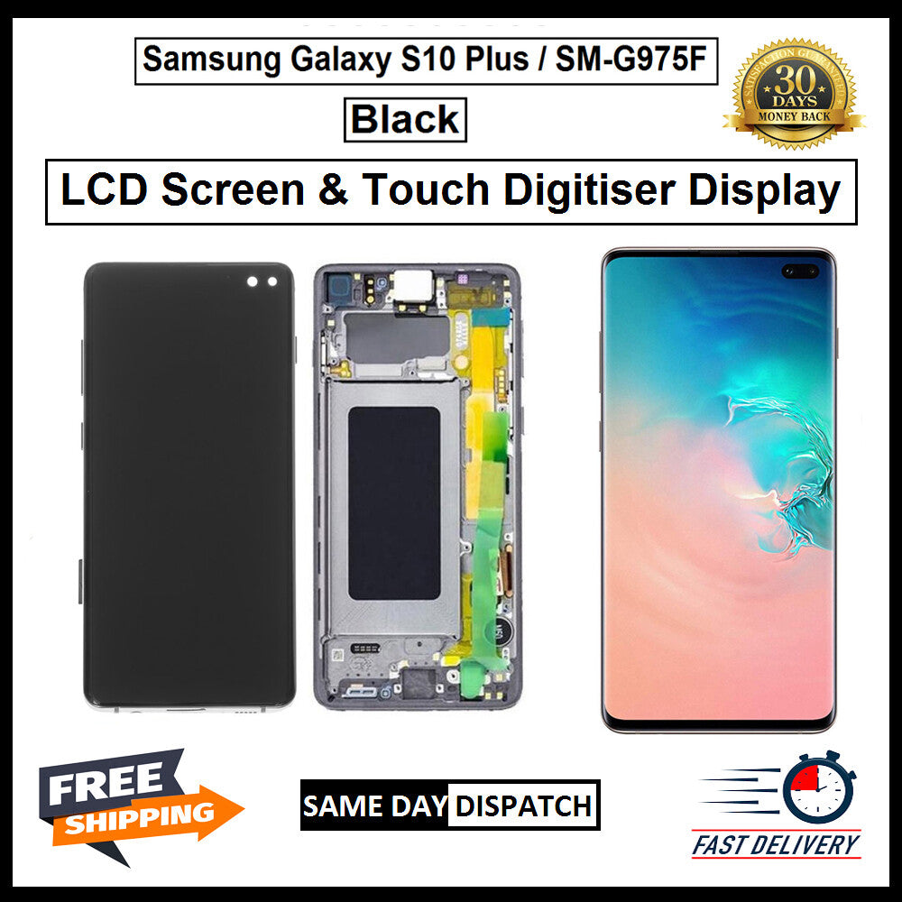 For Samsung Galaxy S10 Plus / SM-G975F Black Screen Touch Replacement LCD