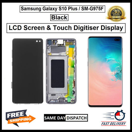 For Samsung Galaxy S10 Plus / SM-G975F Black Screen Touch Replacement LCD
