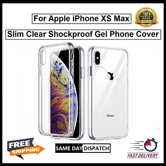 For Apple iPhone XS Max Slim Clear Shockproof Gel Phone Cover