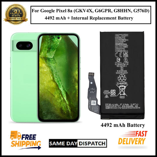 For Google Pixel 8a (G07DF) 4492mAh+ Internal Replacement Battery