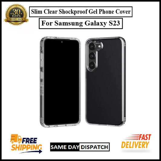For Samsung Galaxy S23 Slim Clear Shockproof Gel Phone Cover