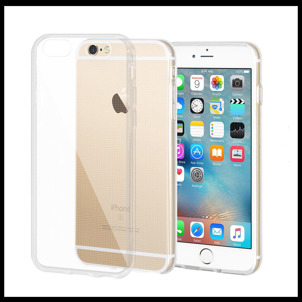 For Apple iPhone 6 Plus / 6s Plus Slim Clear Shockproof Gel Phone Cover
