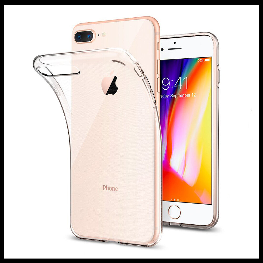 For Apple iPhone 7 Plus / iPhone 8 Plus Slim Clear Shockproof Gel Phone Cover