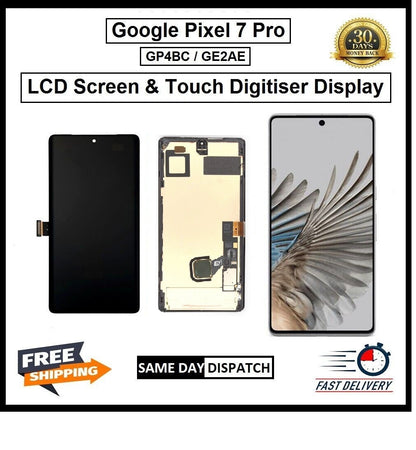 For Google Pixel 7 Pro / GP4BC / GE2AE LCD Display Touch Digitizer Replacement