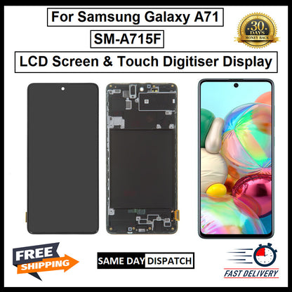 For Samsung Galaxy A71 / SM-A715F LCD With Frame Display Screen Replacement