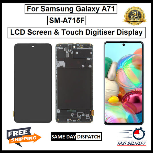 For Samsung Galaxy A71 / SM-A715F LCD With Frame Display Screen Replacement