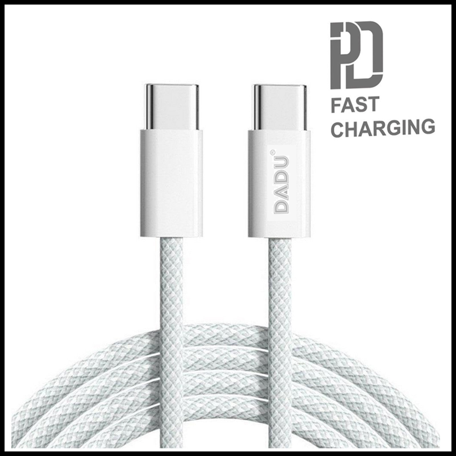 For Dadu 60W Type-C to Type-C PD Super Fast Nylon Braided Fast Charging Cable-1M