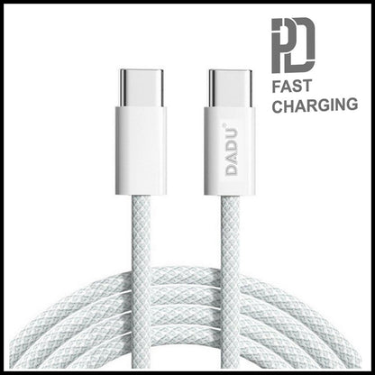 For Dadu 60W Type-C to Type-C PD Super Fast Nylon Braided Fast Charging Cable-1M