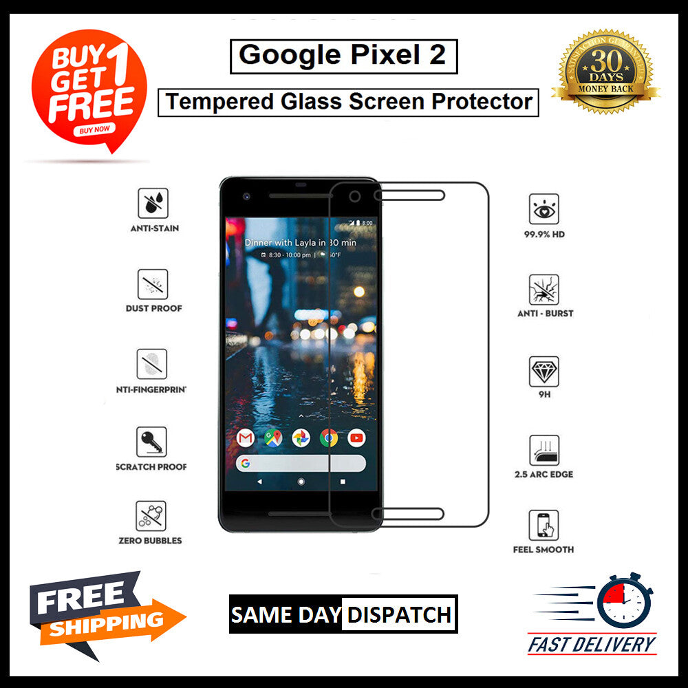 2 Pack Of Google Pixel XL /2 / 2XL /3 / 3XL / 3A /3A XL Tempered Glass Protector