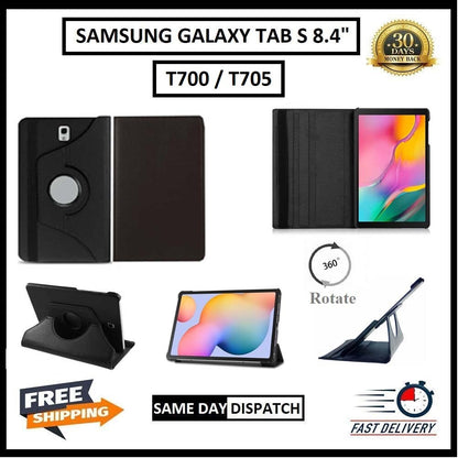 For Samsung Galaxy Tab S 8.4" SM- T700 / T705 360° Rotating Stand Covers
