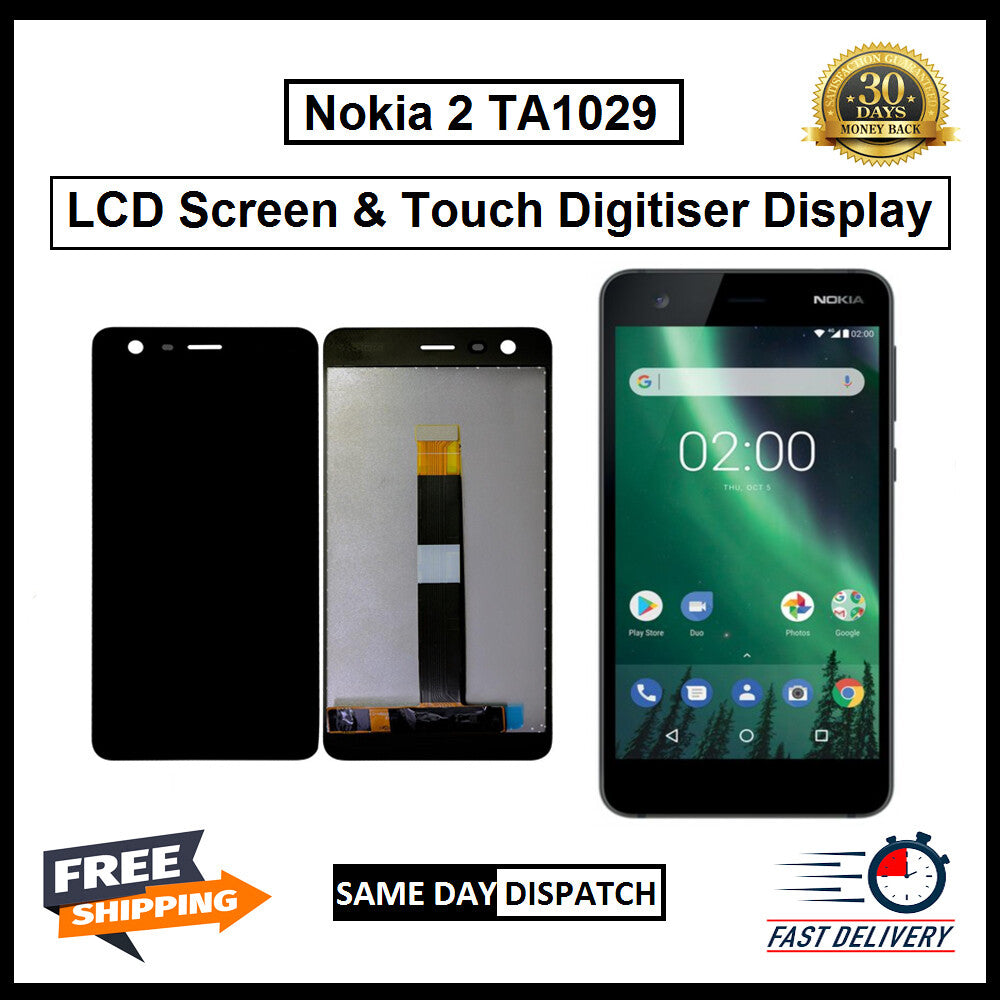 For Nokia 2 / TA-1029 LCD Screen Display Touch Digitizer Replacement Assembly 