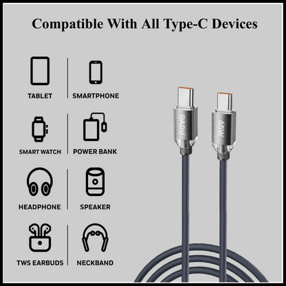 For Dadu 65W Type-C to Type-C Super Fast High Graded Charging Cable-3M