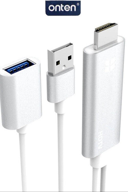 Onten Universal HDMI 4K 1080P HD TV  Adapter Cable for All Mobile Phones