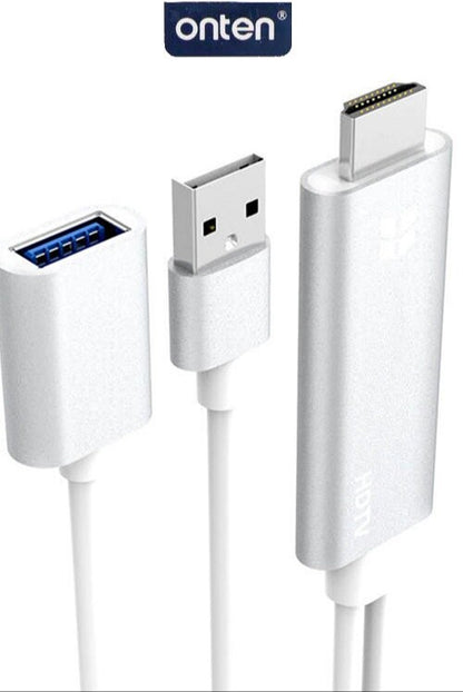 Onten Universal HDMI 4K 1080P HD TV  Adapter Cable for All Mobile Phones
