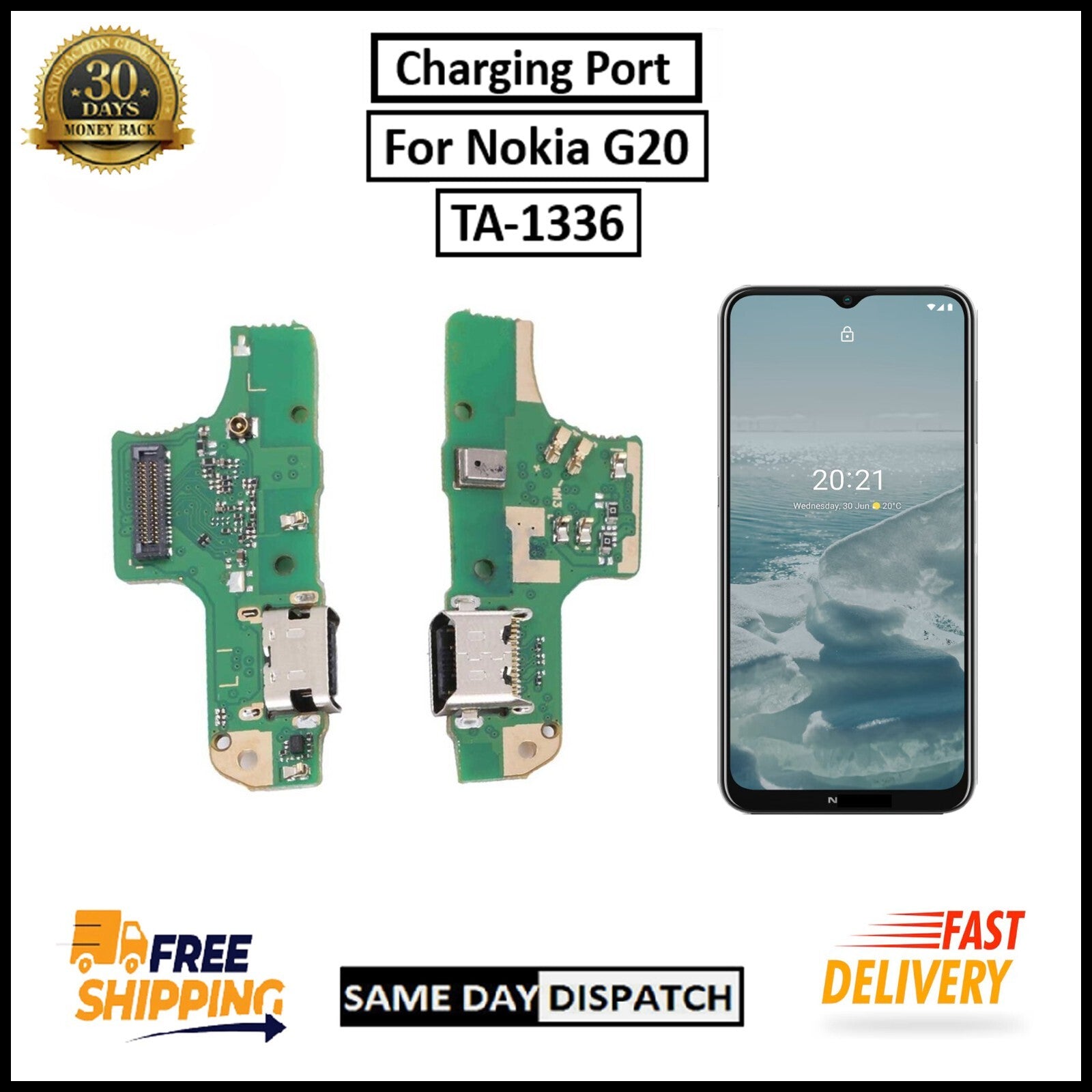 For Nokia G20 Micro Charging Port Board Connector Replacement
