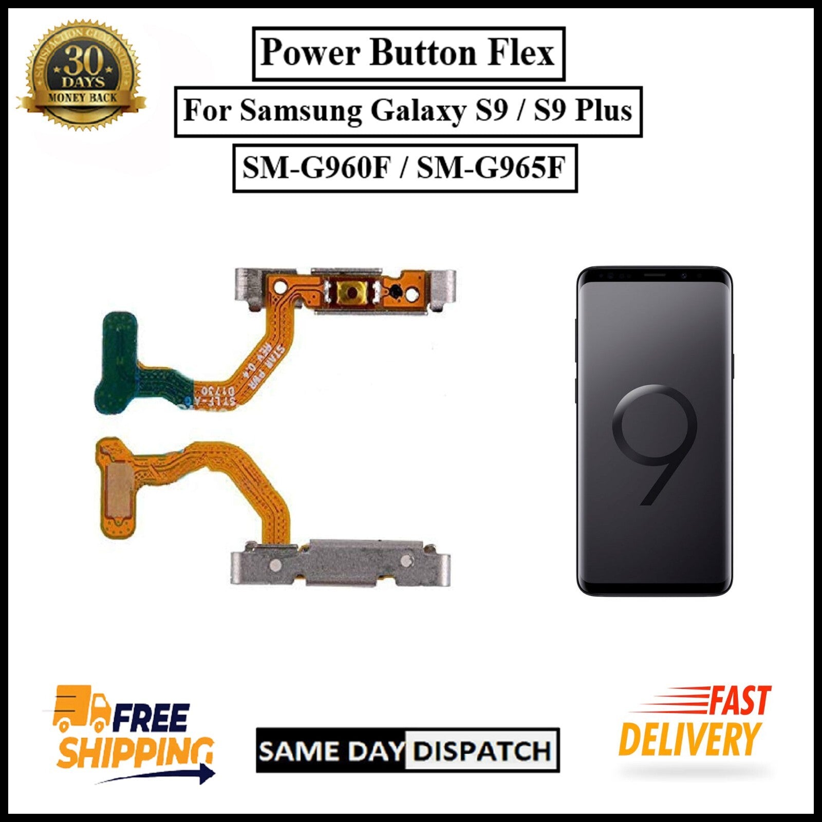 For Samsung Galaxy S9 / S9 Plus G960F /G965F Power Button Flex Cable Replacement