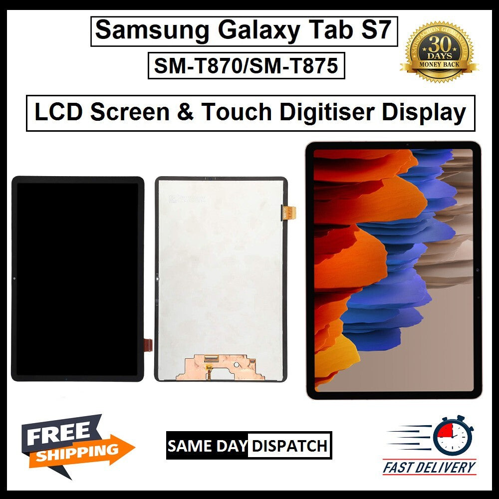 For Samsung Galaxy Tab S7 / T870 T875 LCD Display Touch Screen Replacement
