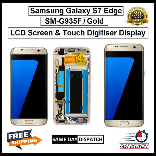For Samsung Galaxy S7 Edge/SM-G935F GOLD LCD Display Touch Digitizer Replacement