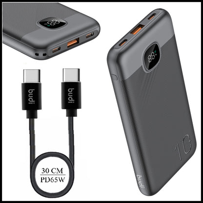 For Budi 22.5W Quick Charge Power Bank- 10000mAh Dual PD+QC 3.0