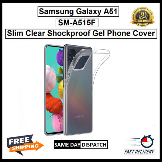 For Samsung Galaxy A51 / SM-A515F Slim Clear Shockproof Gel Phone Cover