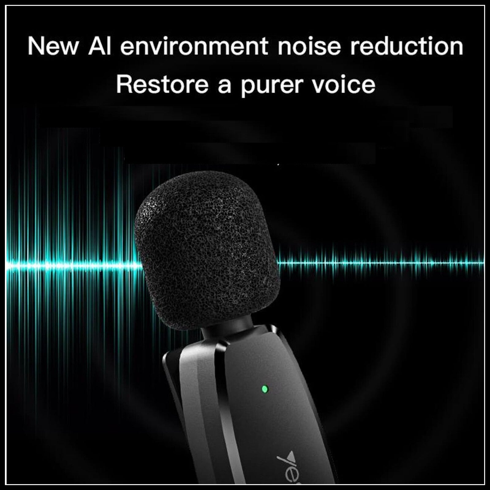 For YESIDO Lavalier Wireless For iPhone Lighting Microphone For Recording Vlog