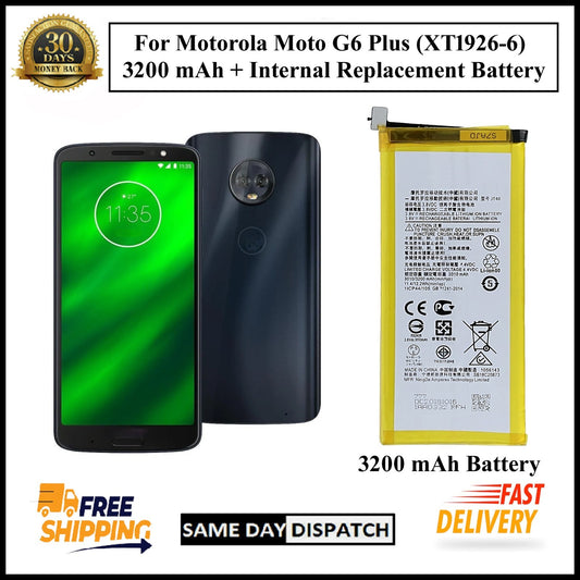 For Motorola Moto G6 Plus XT1926-6 (JT40) 3200mAh+ Internal Replacement Battery