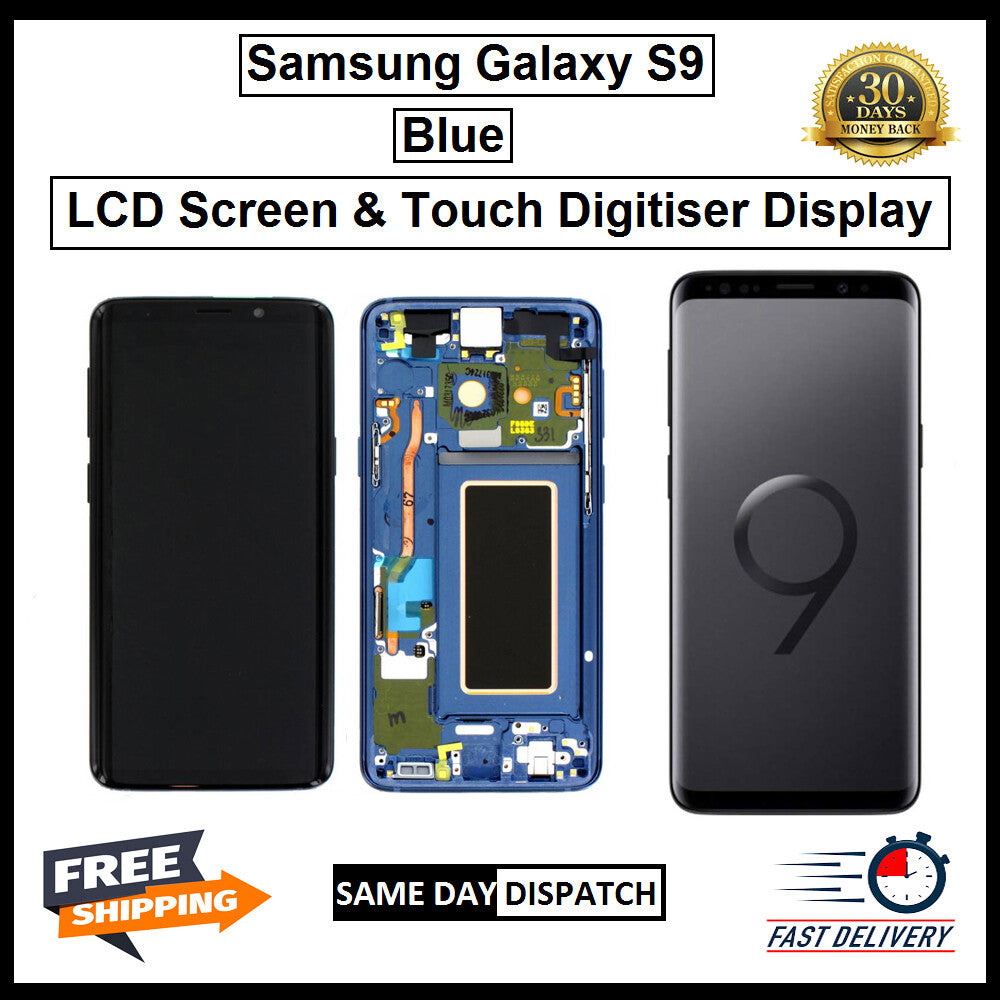 For Samsung Galaxy S9 Blue Display Screen Touch Replacement LCD