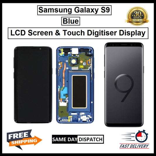 For Samsung Galaxy S9 Blue Display Screen Touch Replacement LCD