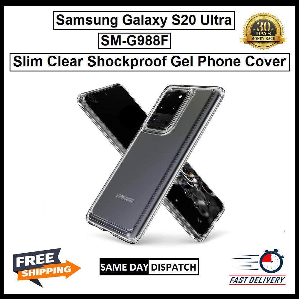 For Samsung Galaxy S20 Ultra / SM-G988F Slim Clear Shockproof Gel Phone Cover