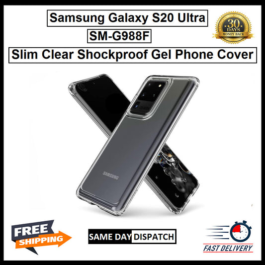 For Samsung Galaxy S20 Ultra / SM-G988F Slim Clear Shockproof Gel Phone Cover