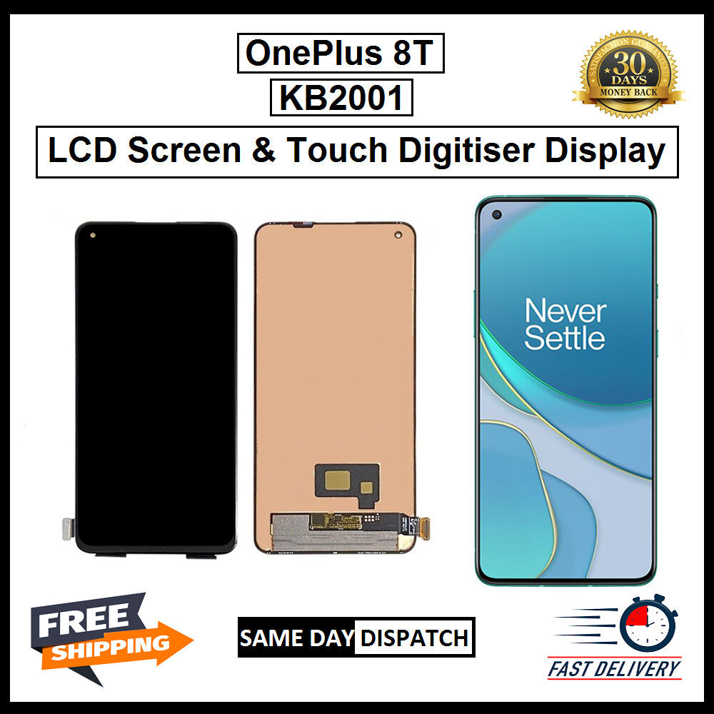 For OnePlus 8T / 1+8T KB2001 Display Screen Touch Digitizer Replacement LCD