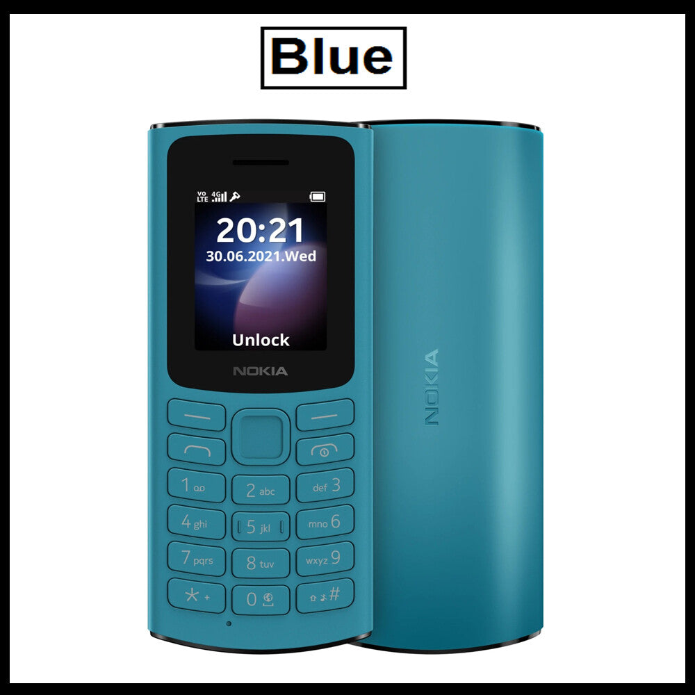 Nokia 105 4G LTE BIG Button & Unlocked ( Dual Sim ) & MP3 Player & FM Radio