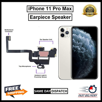 For Genuine iPhone 11 Pro Max Ear Speaker Flex With Proximity Sensor Earpiece 