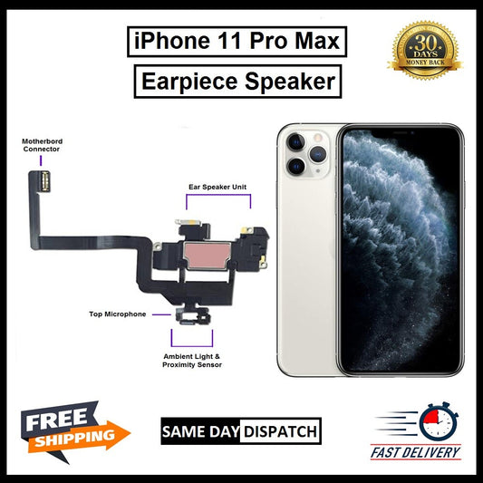For Genuine iPhone 11 Pro Max Ear Speaker Flex With Proximity Sensor Earpiece 