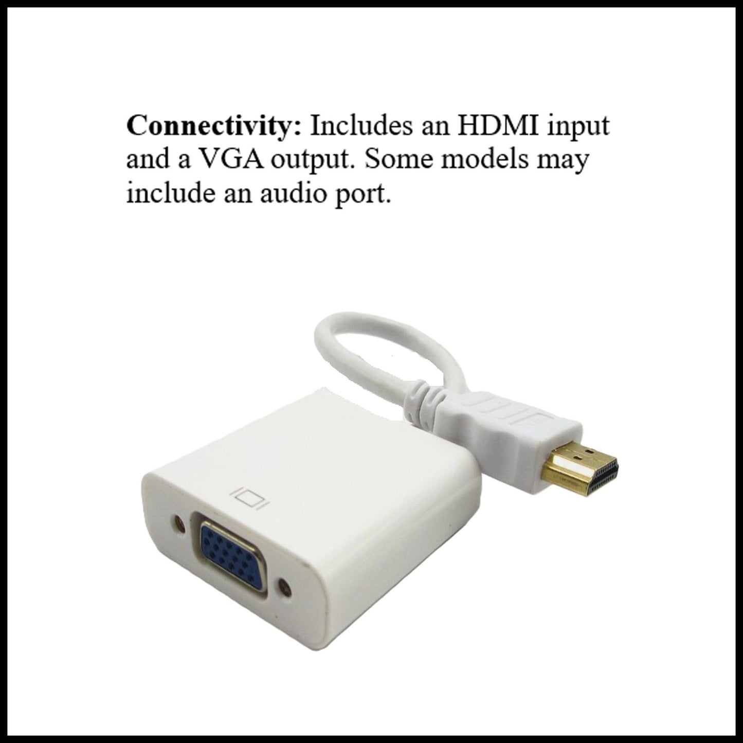 For Qtuniq HDMI Male to VGA Female HD Video Fast Converter Adapter Cable