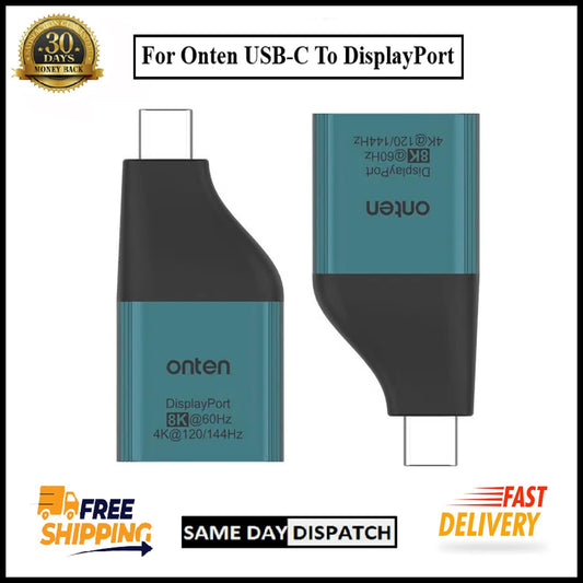 For Onten USB-C To Display Port (DP) Adapter 8K 60Hz Video Converter