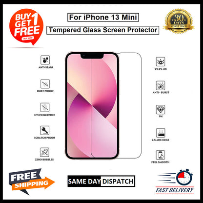 2 Pack Of For iPhone 13 mini / 13 / 13 Pro / 13 Pro max Tempered Glass Protector