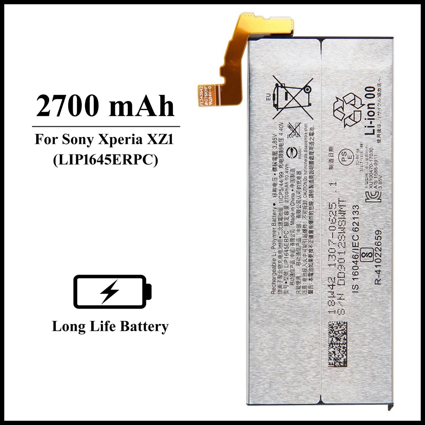 For Sony Xperia XZ1 LIP1645ERPC/G8341,G8342,F8341,F8342(2700mAh)Internal Battery