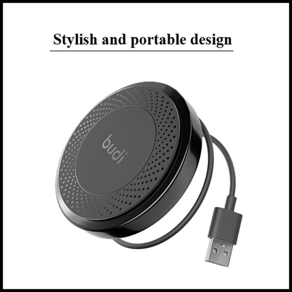 For Budi 10W Wireless Charger Pad For Mobile Devices-Qi Fast Charging USB