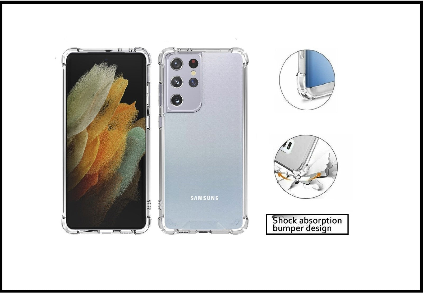 For Samsung Galaxy S21 Ultra 5G King Kong & Silicon Shockproof Case Cover