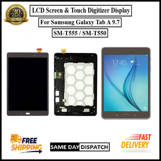 For Samsung Galaxy Tab A 9.7 (SM-T555/T550) LCD Display Touch Screen Digitizer