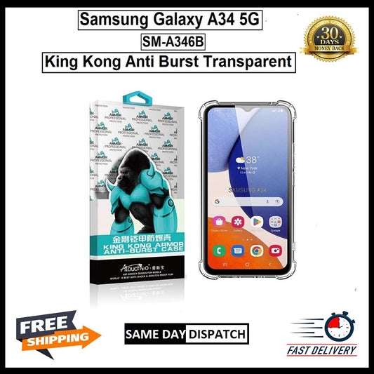 For Samsung Galaxy A34 5G King Kong Anti Burst &Silicon Shockproof Case Cover
