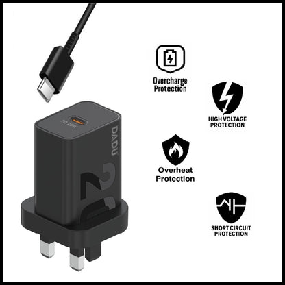 For Dadu 20W Type-C Power Adapter With Type-C to Type-C Fast Charger Cable