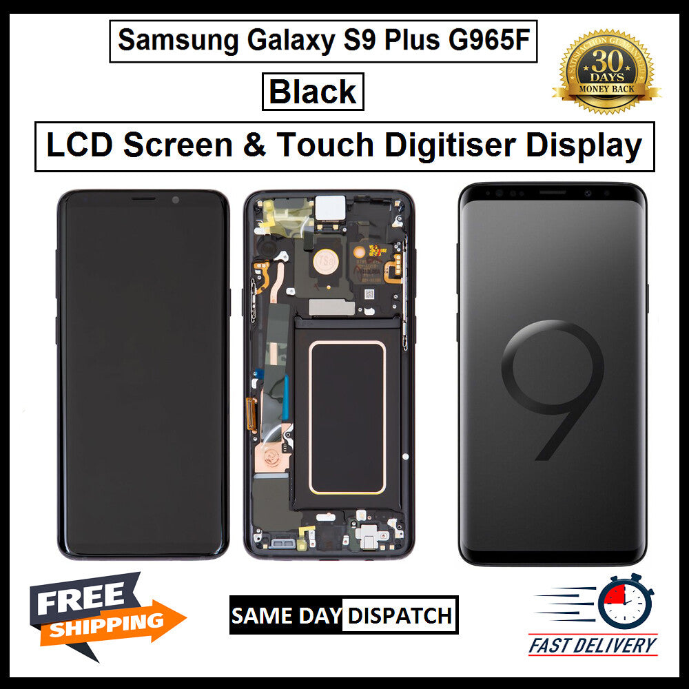 For Samsung Galaxy S9 Plus / SM-G965F Black Display Screen Touch Replacement LCD