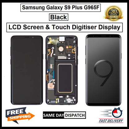 For Samsung Galaxy S9 Plus / SM-G965F Black Display Screen Touch Replacement LCD