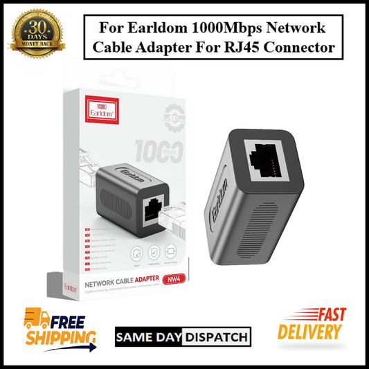 For Earldom 1000Mbps Ethernet Network Cable Adapter For RJ45 Connector