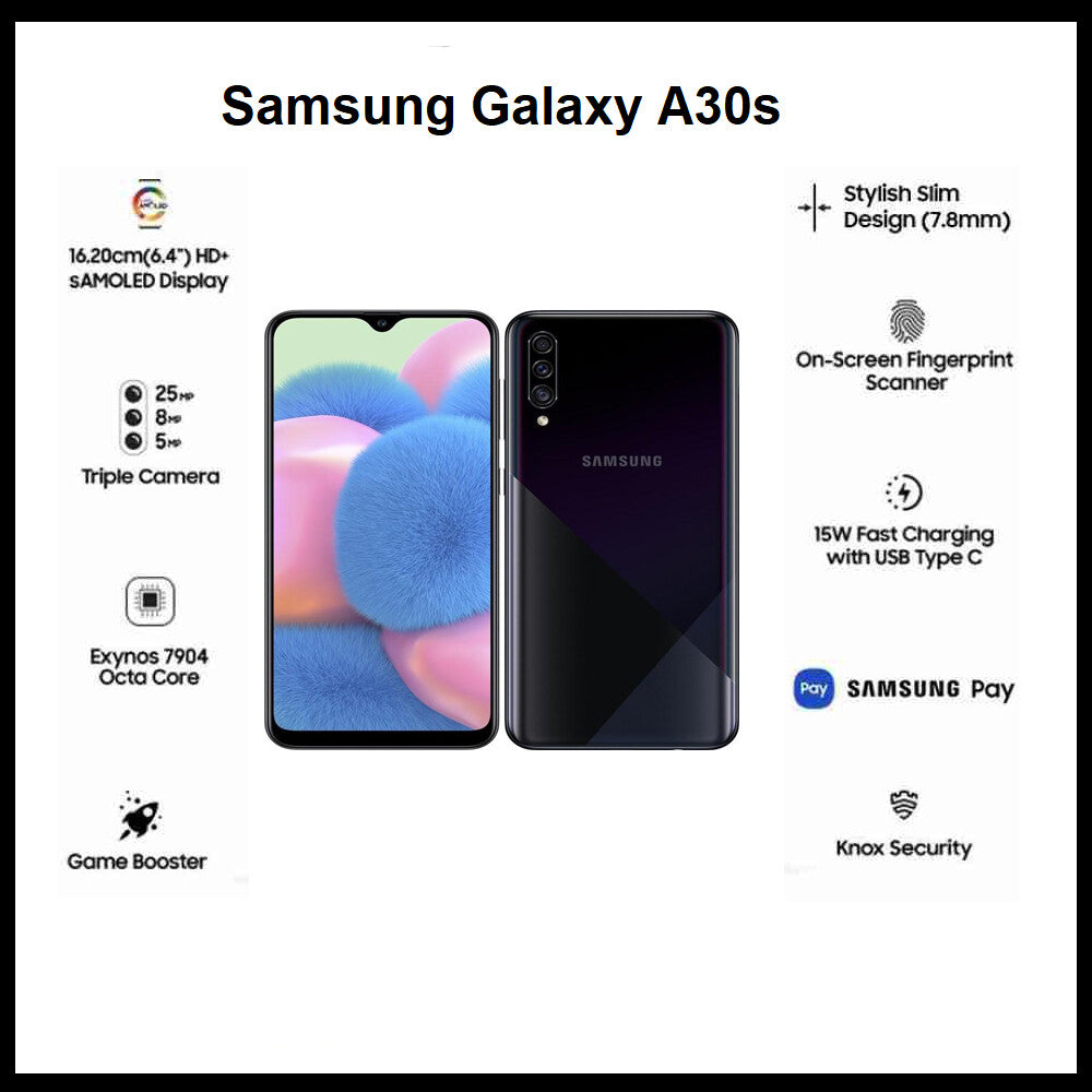 Brand New Samsung Galaxy A30s 32 Gb & 3 Gb RAM & Unlocked ( Dual Sim )
