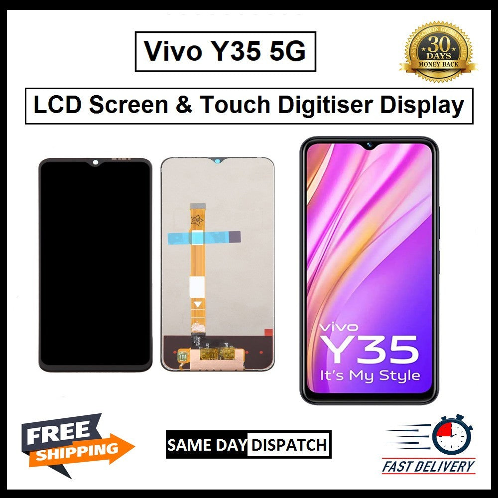 For Vivo Y35 5G  Display Screen Touch Digitizer Replacement  LCD