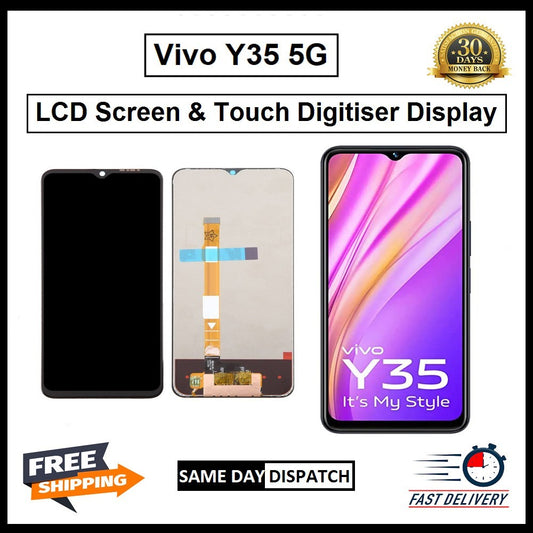 For Vivo Y35 5G  Display Screen Touch Digitizer Replacement  LCD