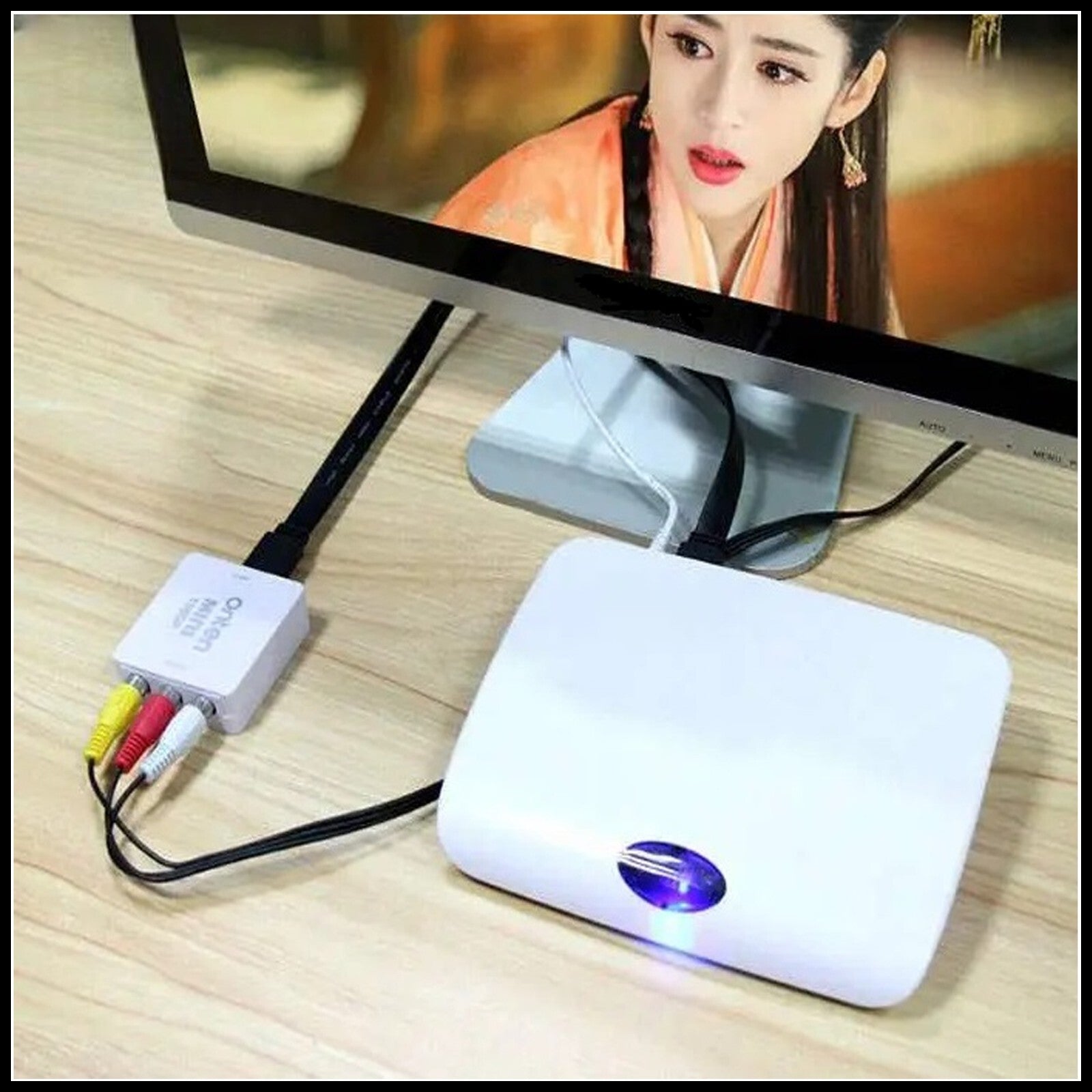 For ONTEN Mini HDMI to RCA Audio Video CVBS Adapter Converter For HDTV/DVD 1080P